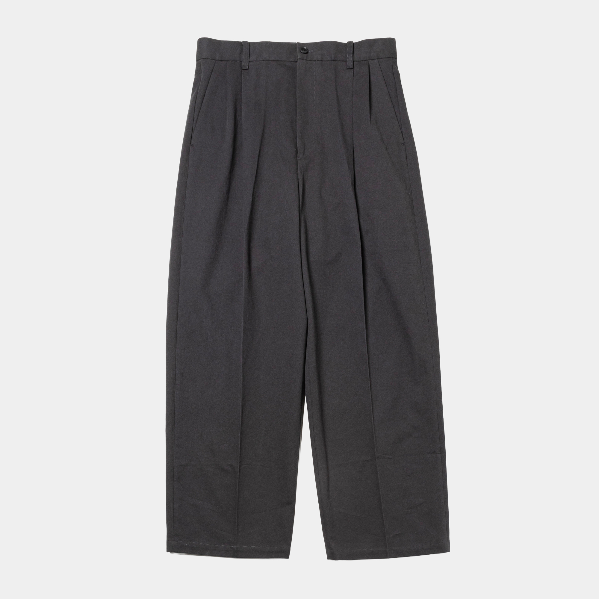 Dress Chino High-waist Slacks/Charcoal