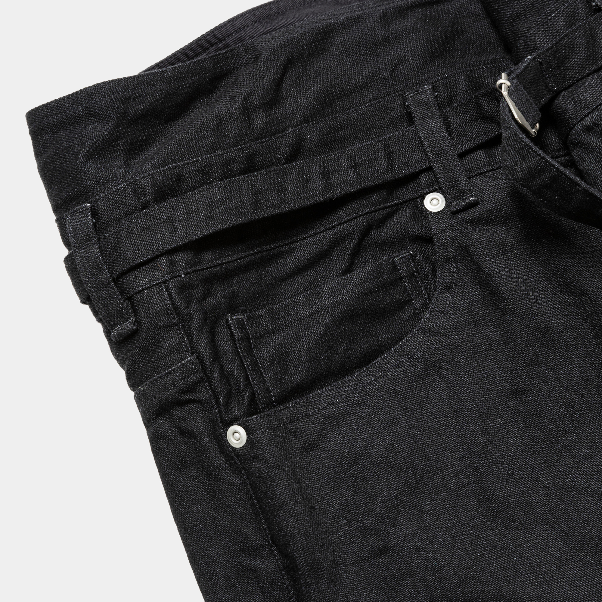 Fade Denim Wrap PT “Flare”/Off Black
