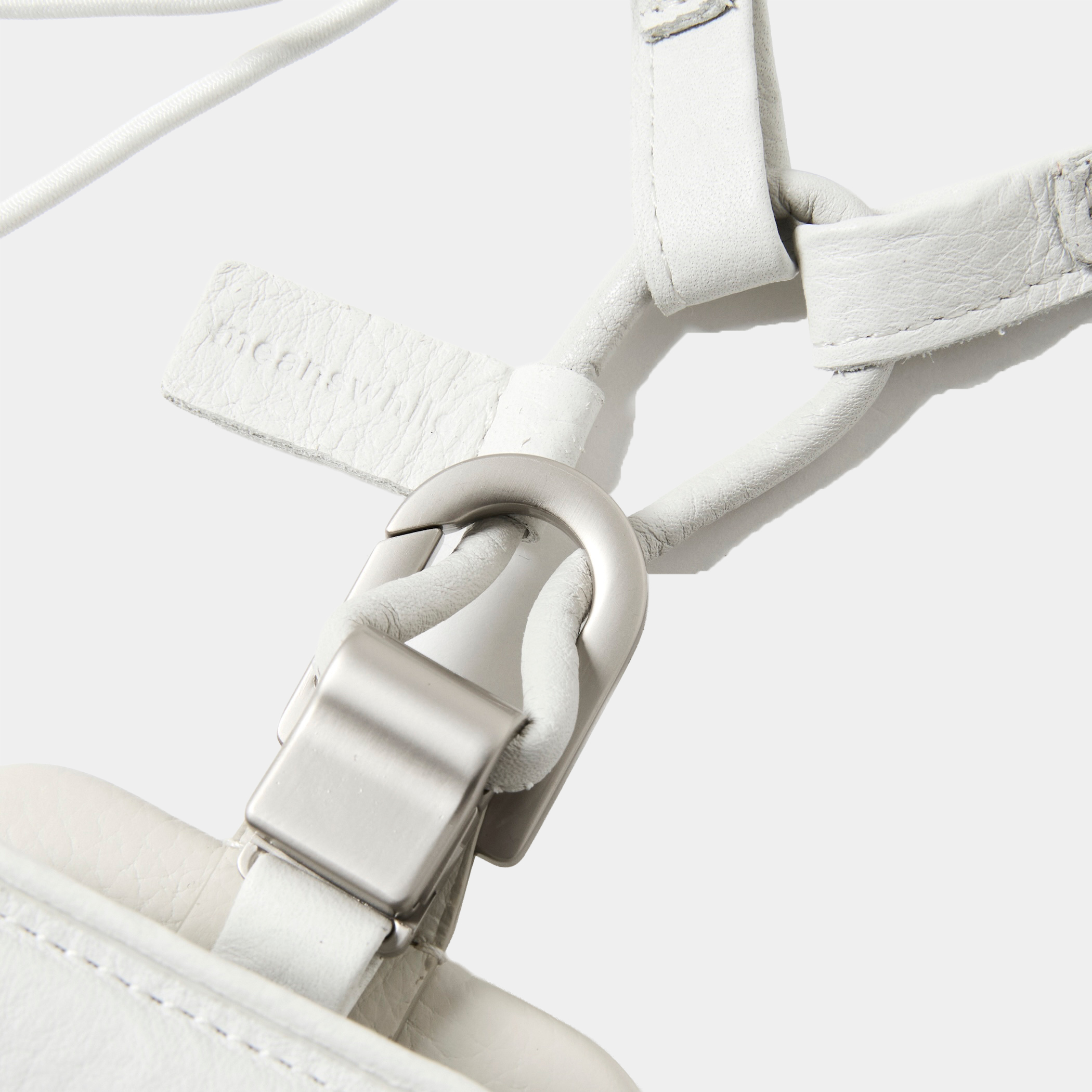 objcts.io × meanswhile Dyneema® Leather iPhone accessory Sholder Wallet/White