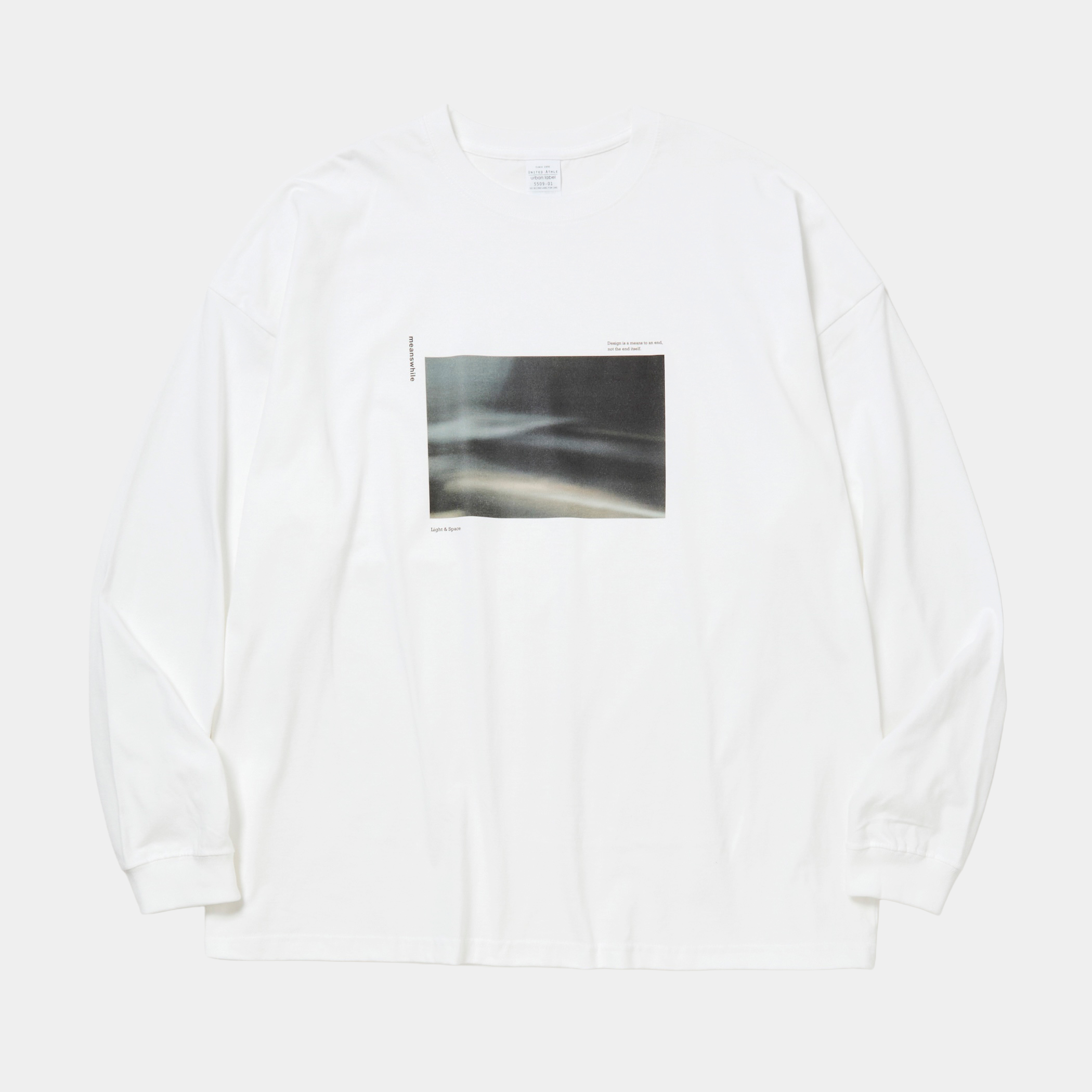 Abstract Photograph L/S Tee/Off White