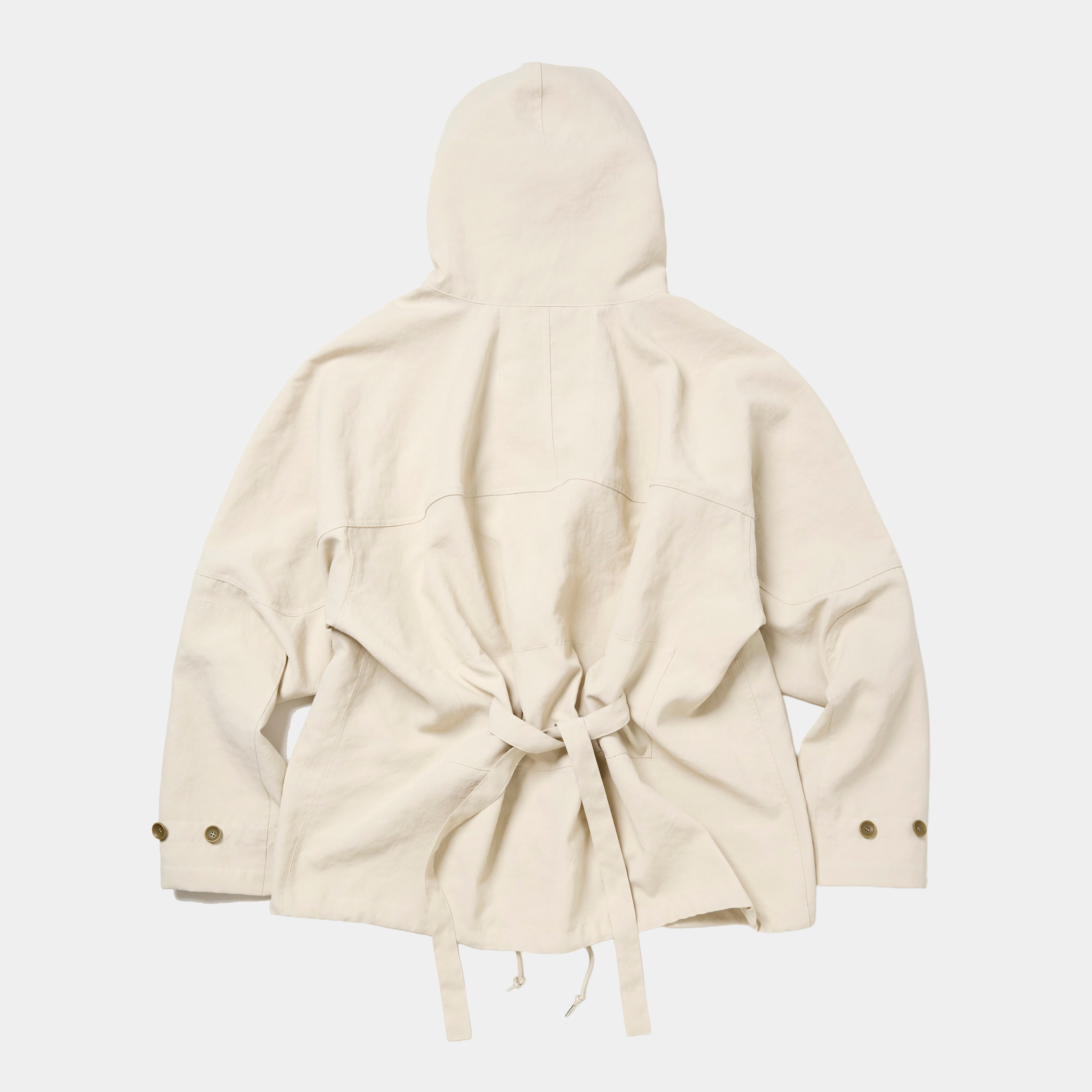 Desert Cloth Neutral Hooded Blouson/Ecru