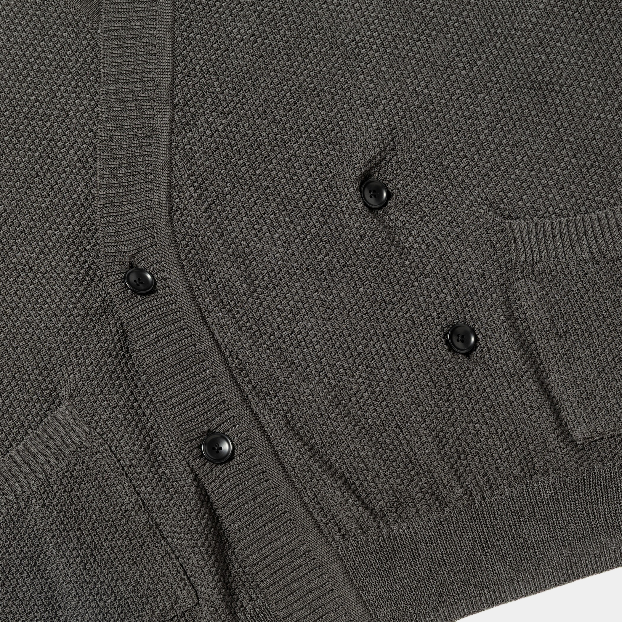 Dappled sunlight Double Knit Cardigan/Charocoal