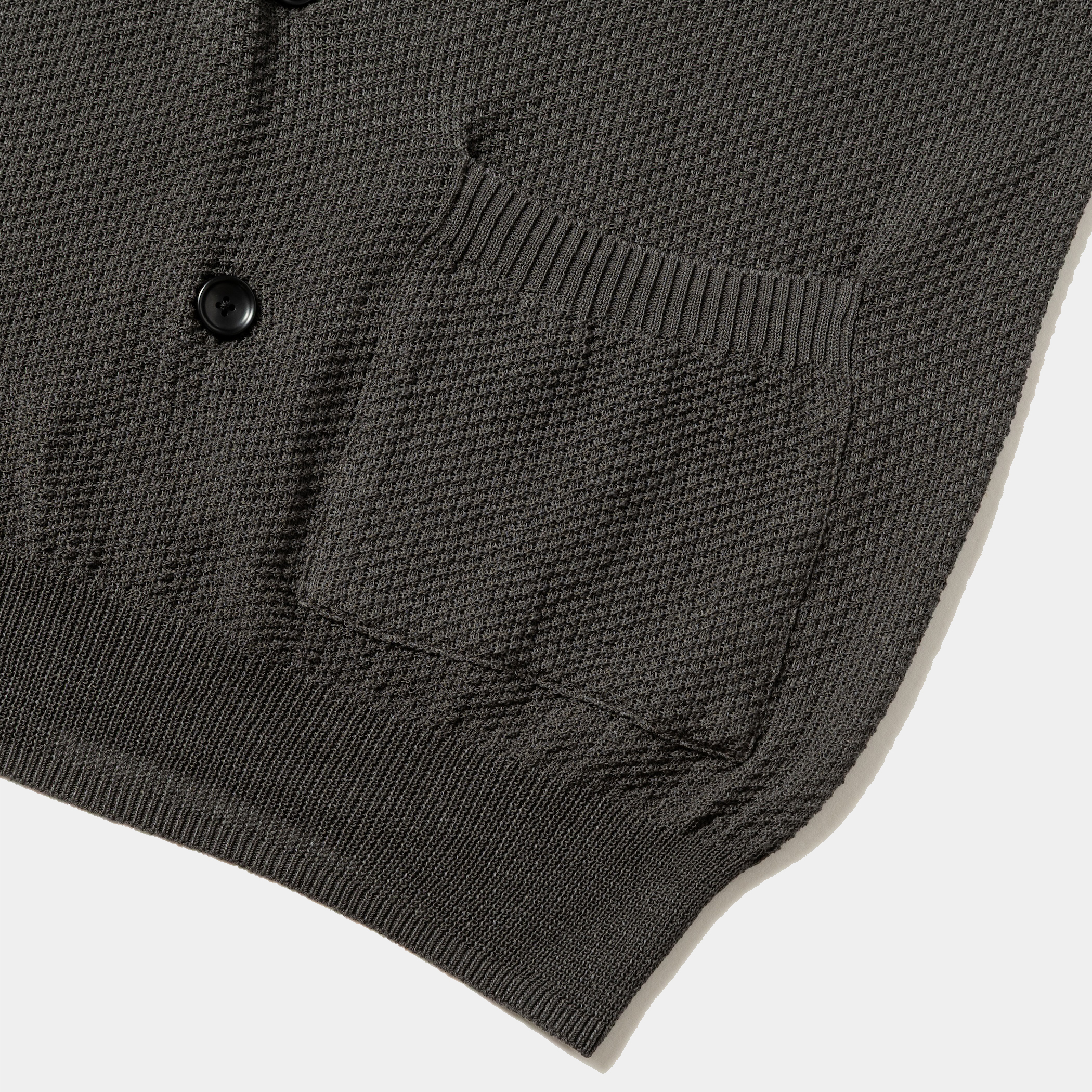 Dappled sunlight Double Knit Cardigan/Charocoal