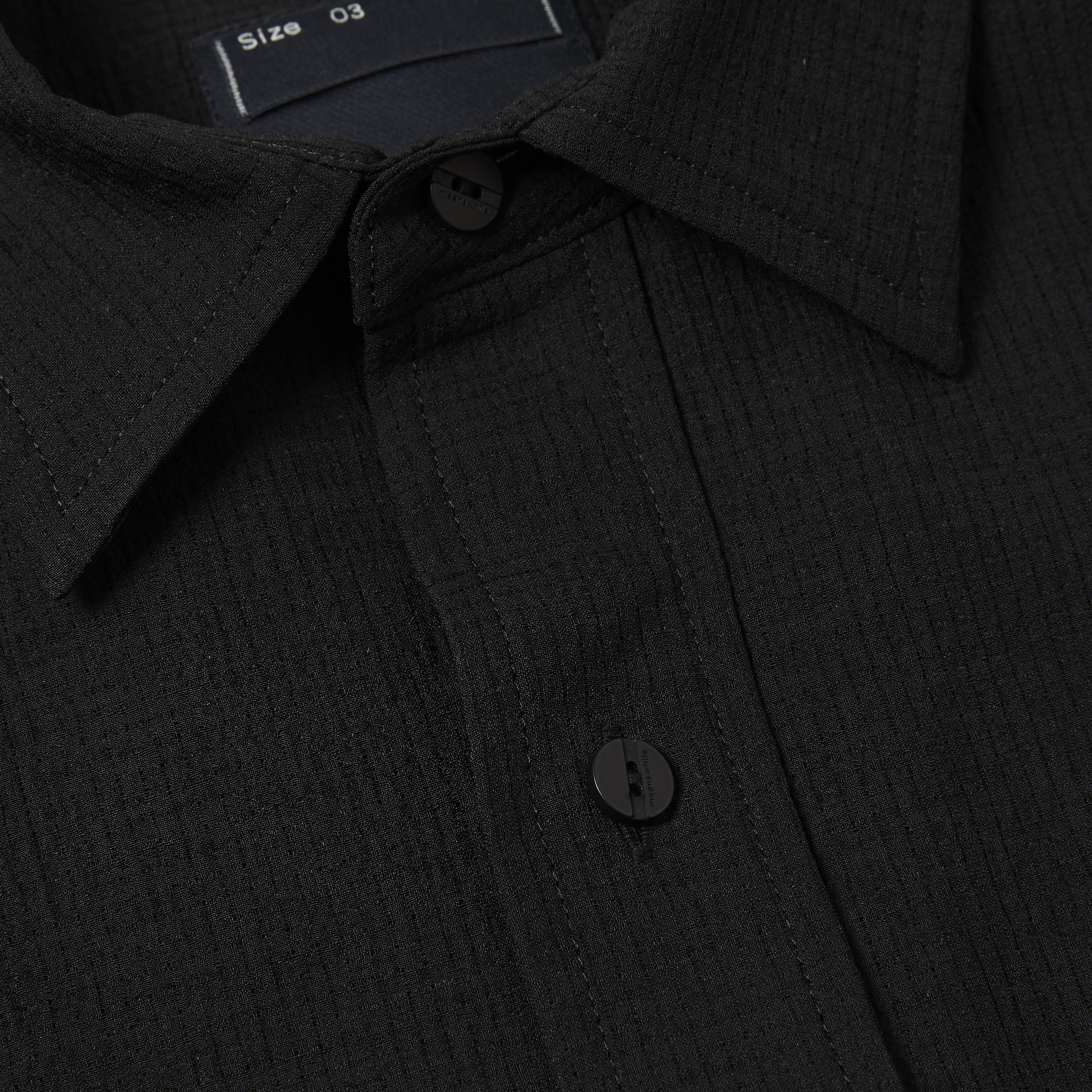 Breathable Linen Luggage L/S SH/Off Black