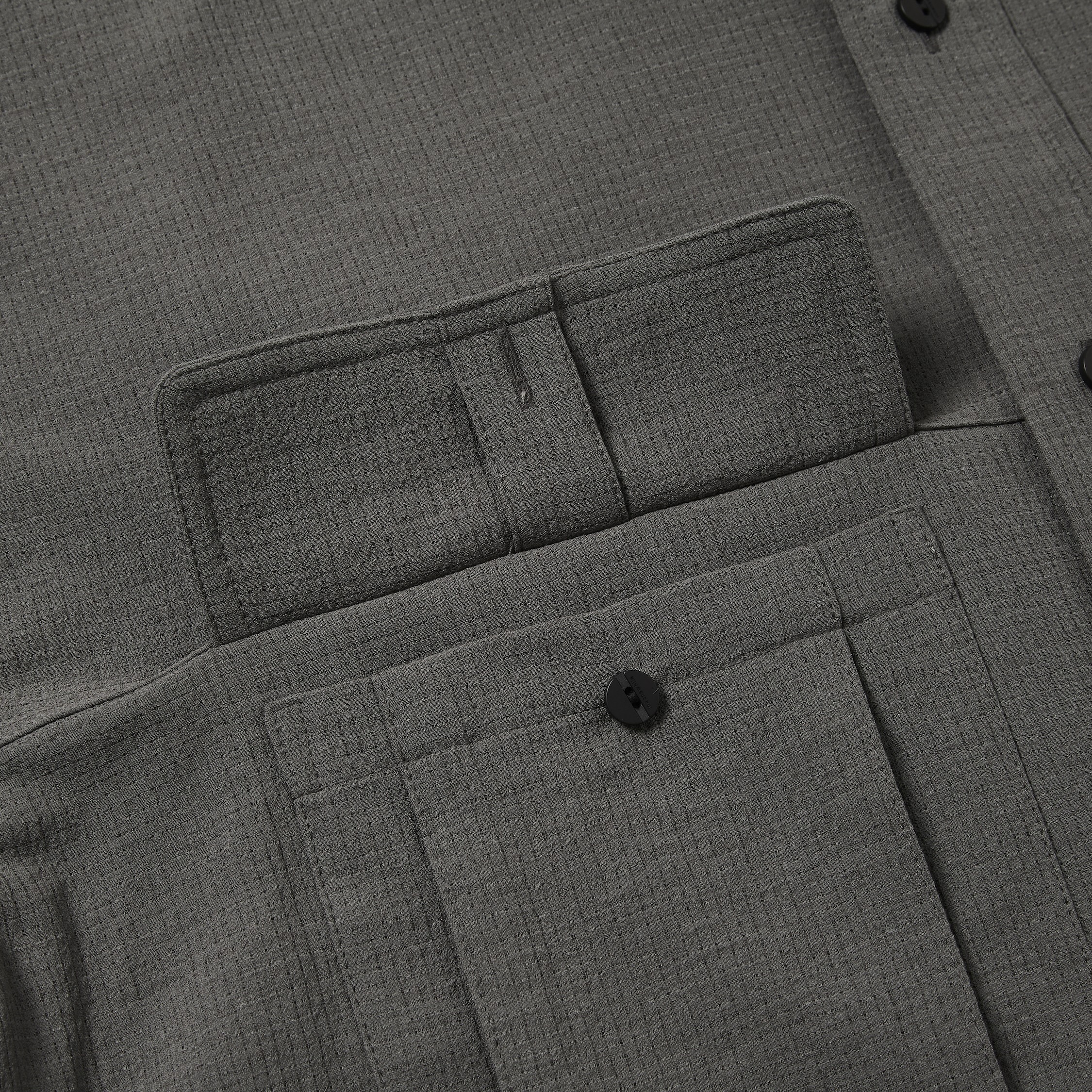 Breathable Linen Luggage L/S SH/Grey