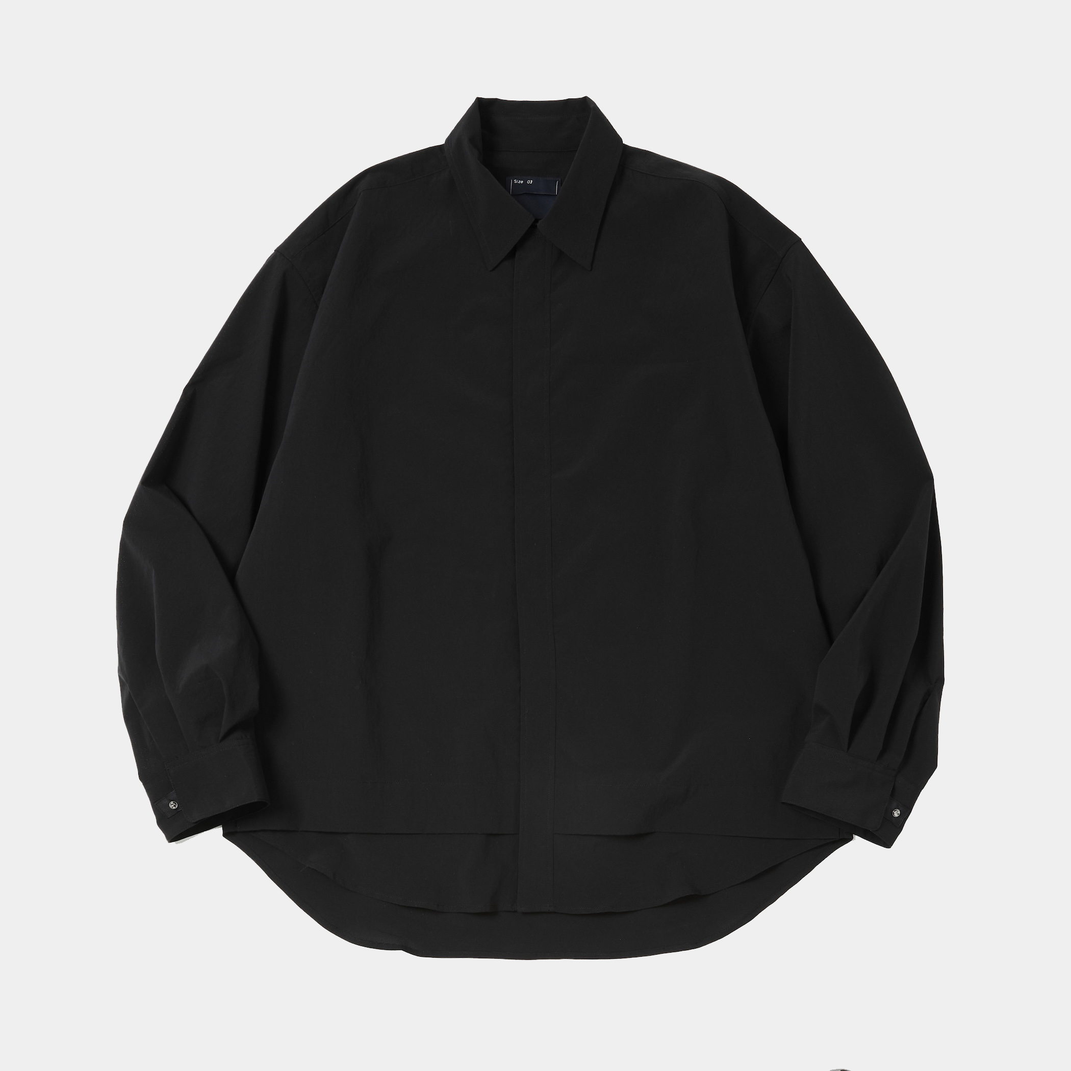 Breathable Side Slit L/S SH/Off Black