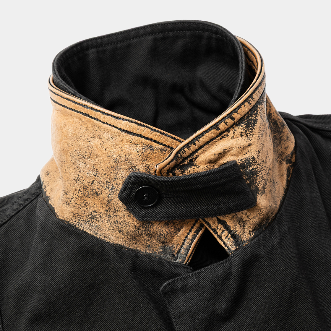 Temporal Fold Fireman Coat /OFF BLACK