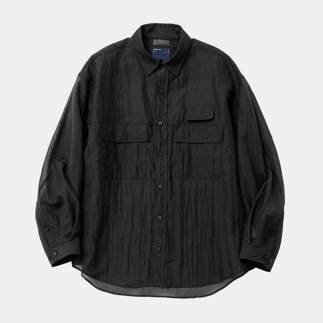 Paper Nylon Luggage Shirt /OFF BLACK