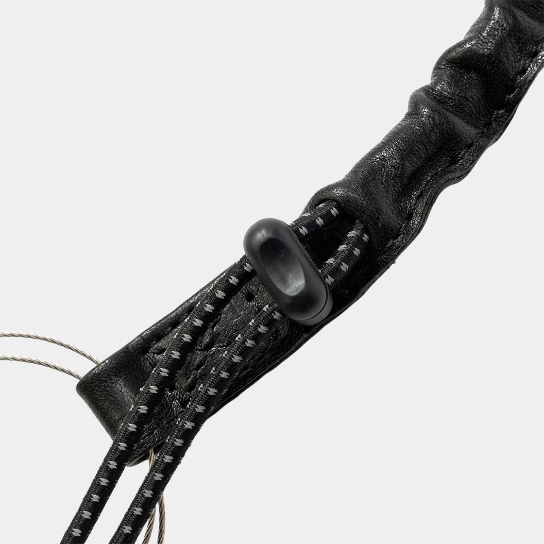Bungee Leather Neck Strap /OFF BLACK