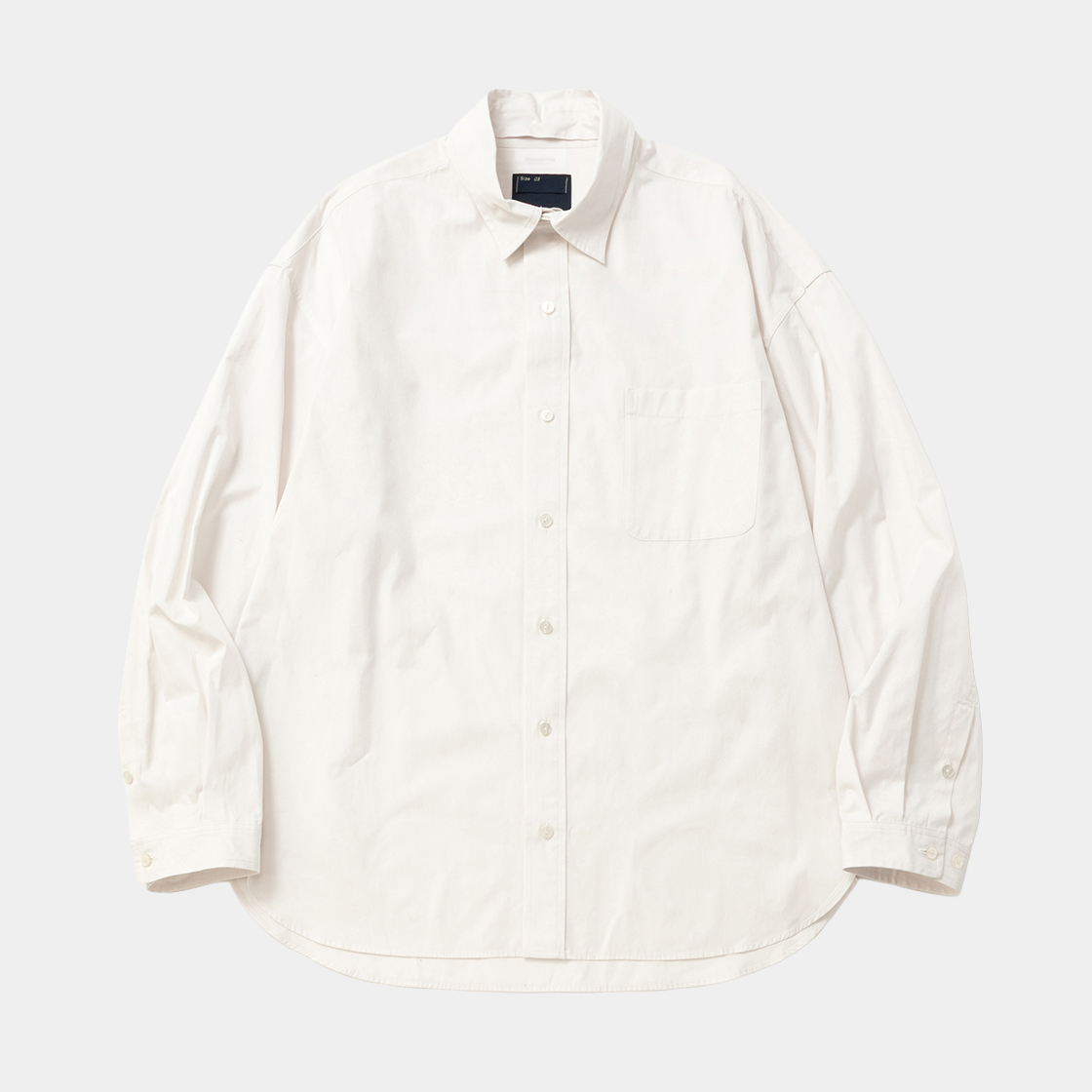 Trinity Chambray Convertible Collar SH /RAW WHITE