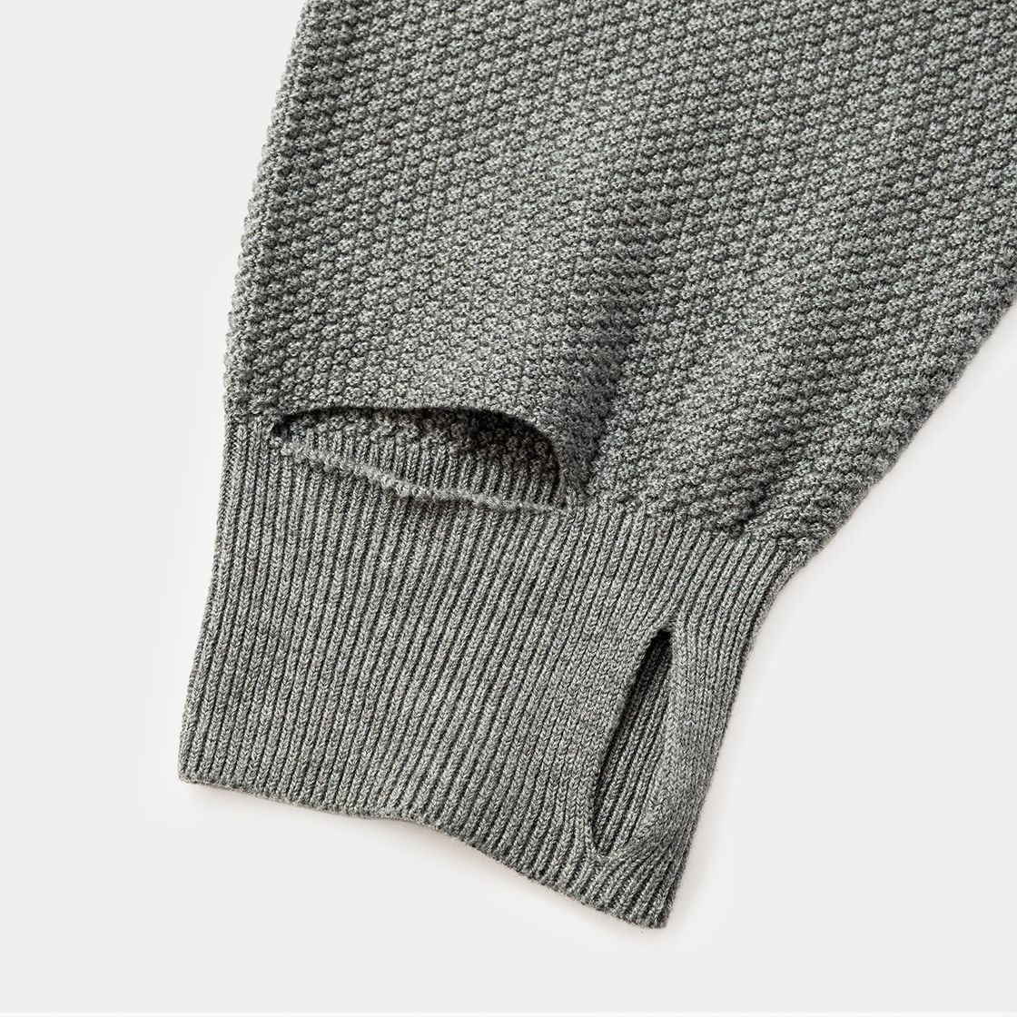Cotton Cupra Knit Balaclava Hoodie  /CHARCOAL