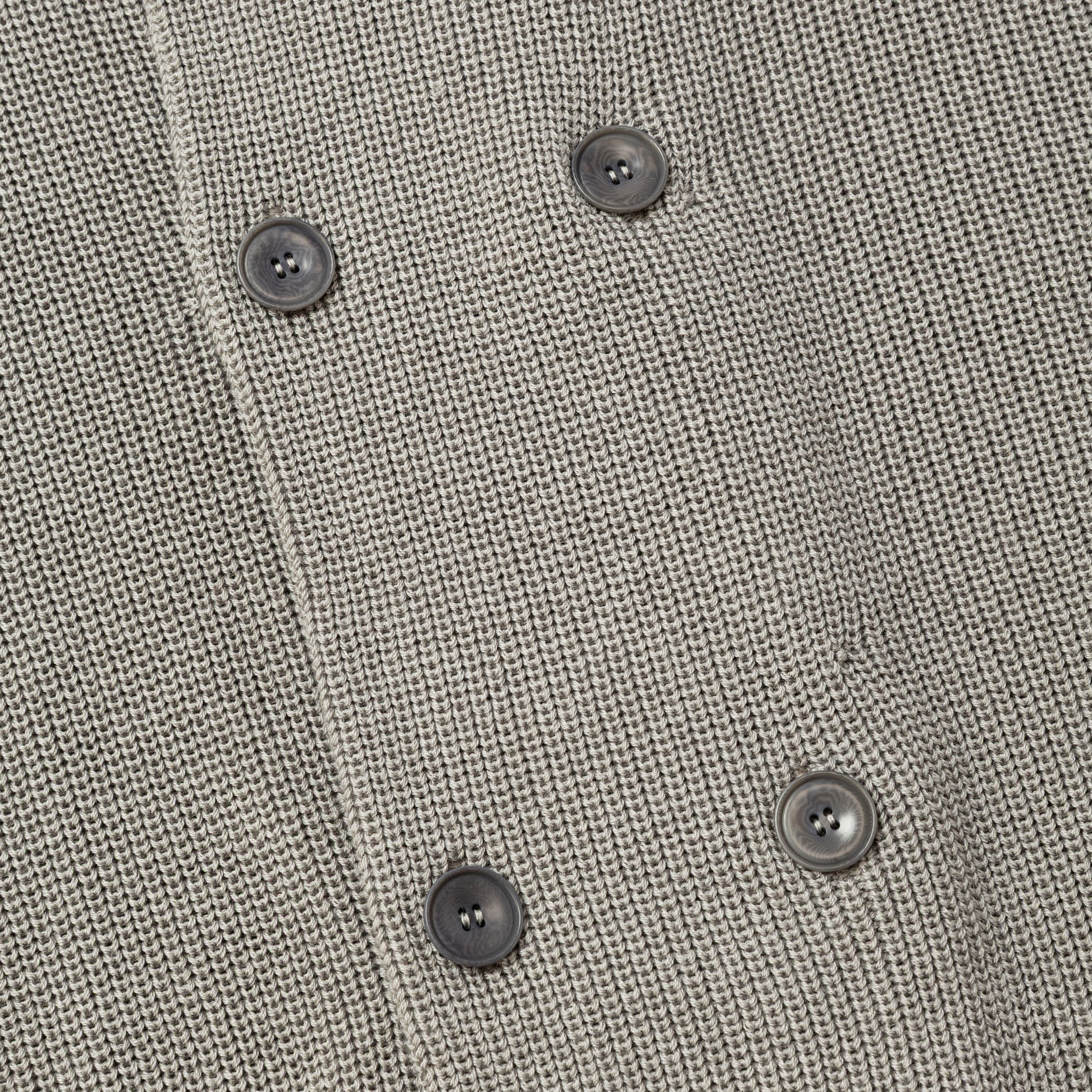 Cotton Cupra Knit Cardigan  /GREIGE