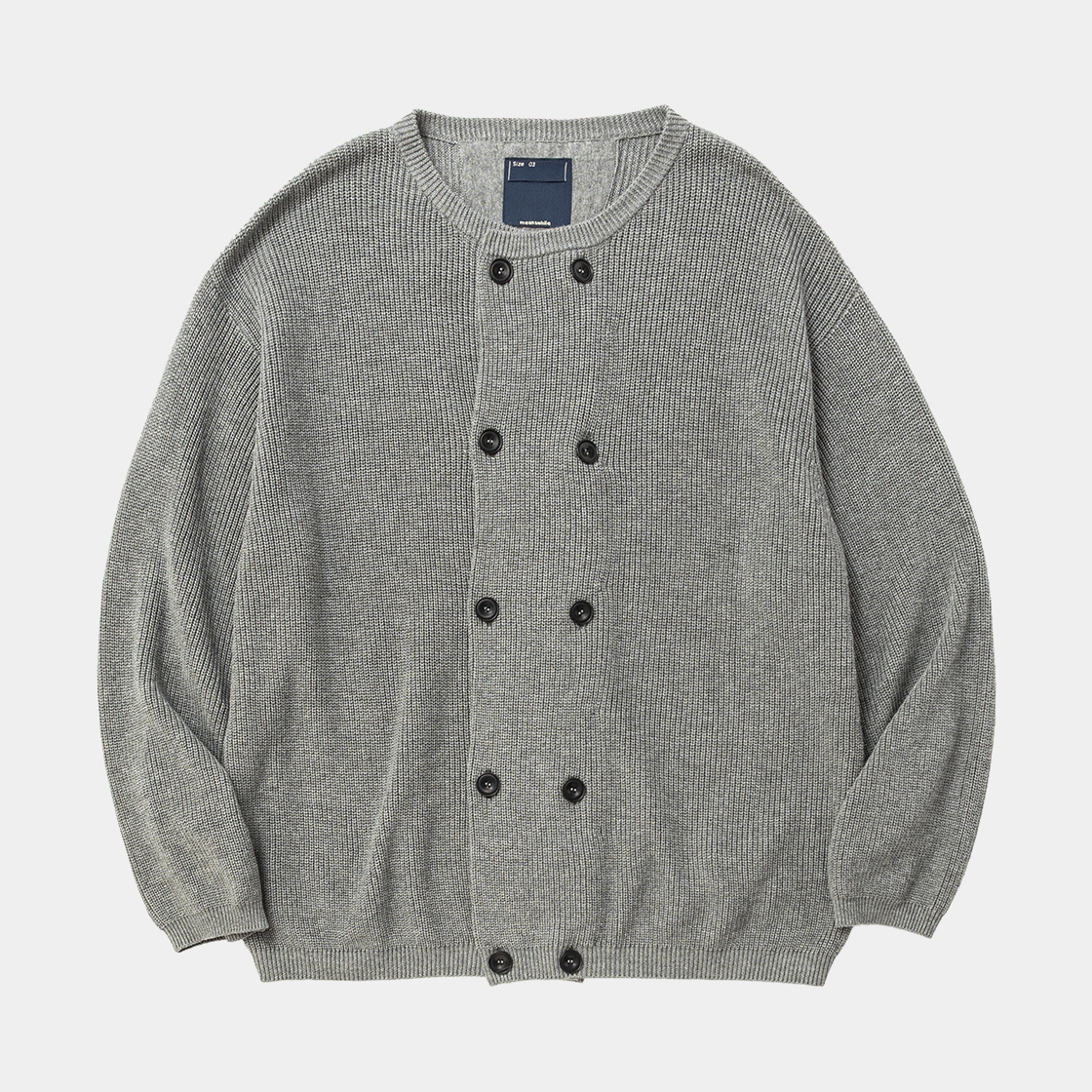 Cotton Cupra Knit Cardigan /CHARCOAL
