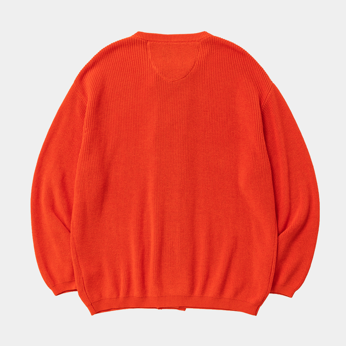 Cotton Cupra Knit Cardigan  /RED