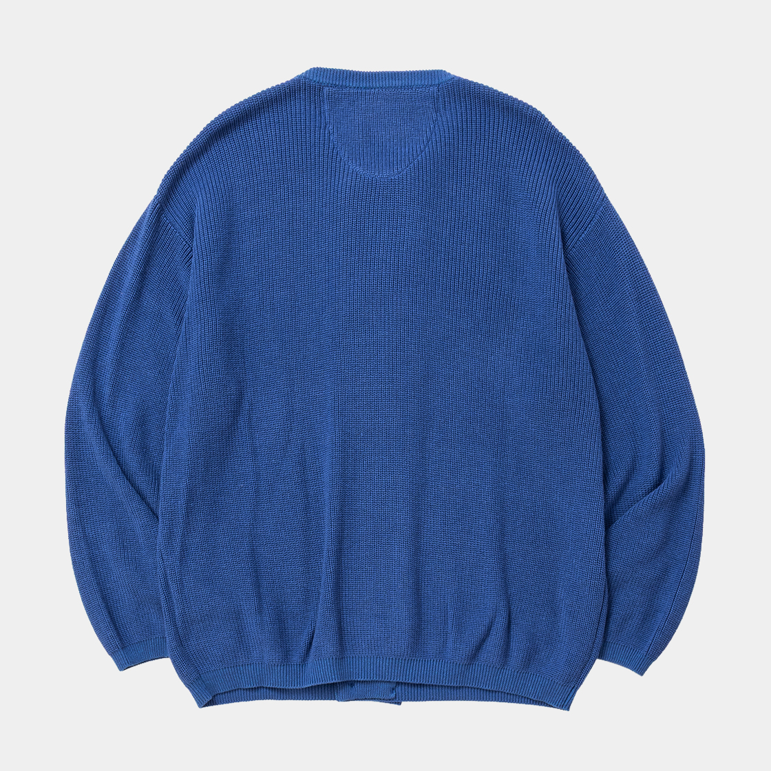 Cotton Cupra Knit Cardigan  /BLUE