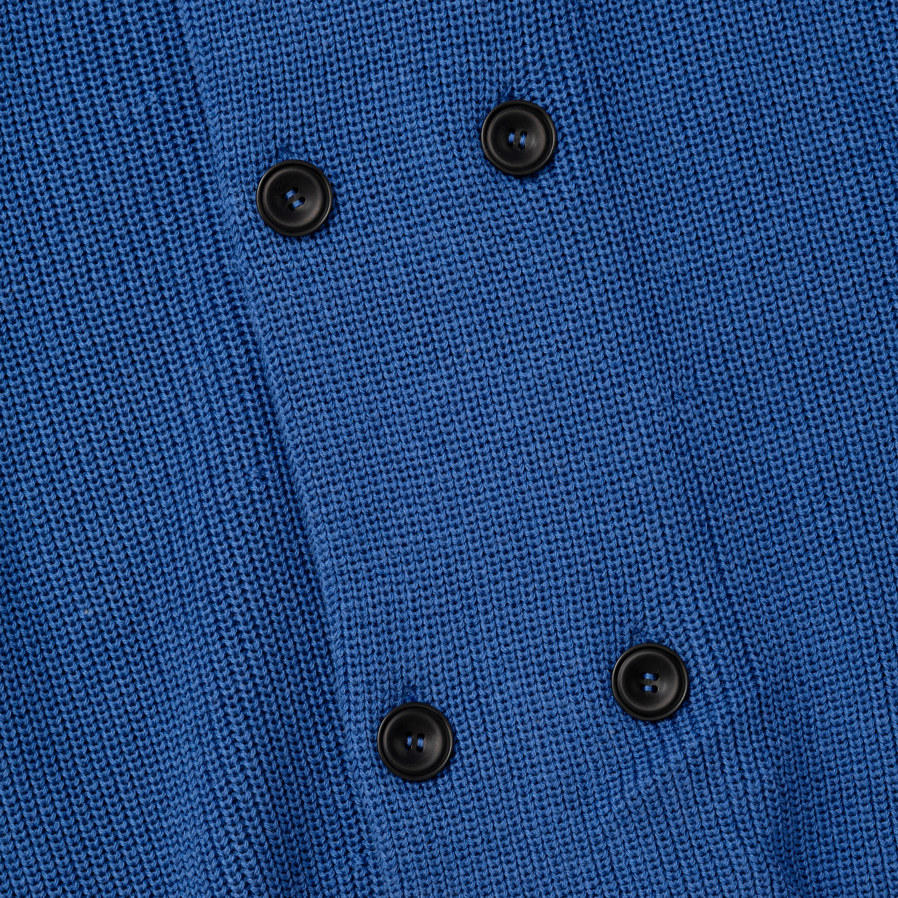 Cotton Cupra Knit Cardigan  /BLUE