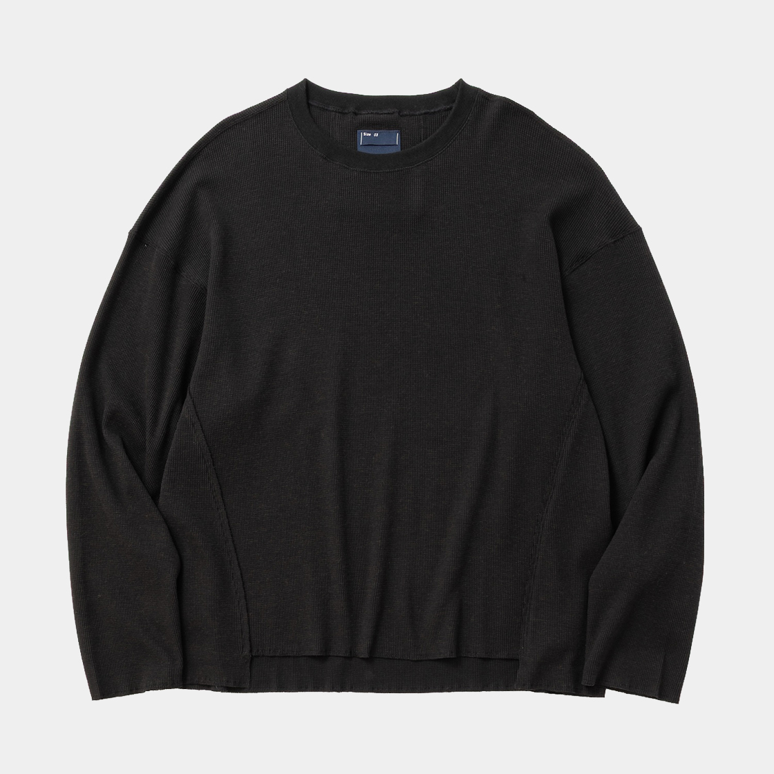 Cotton Wool Thermal shirt /OFF BLACK