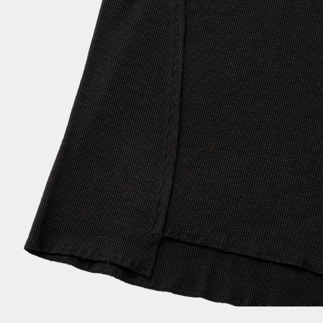 Cotton Wool Thermal shirt /OFF BLACK
