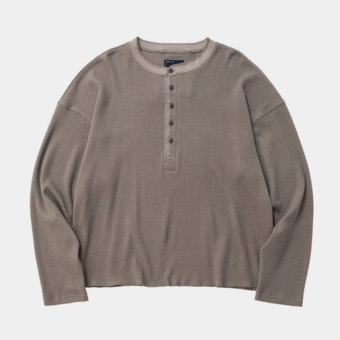 Cotton Wool Thermal Henley /GREY