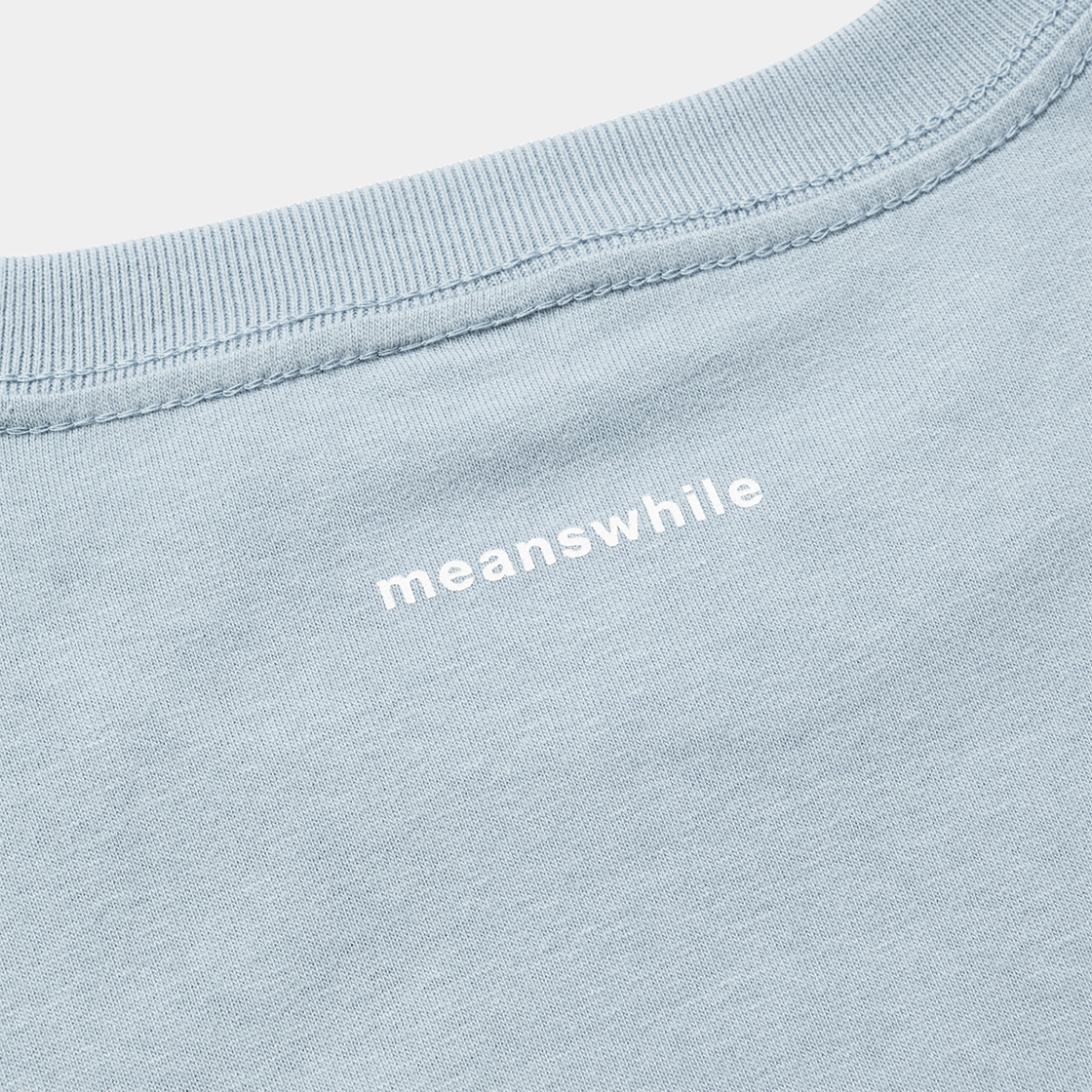 Typography L/S Tee /ACID BLUE