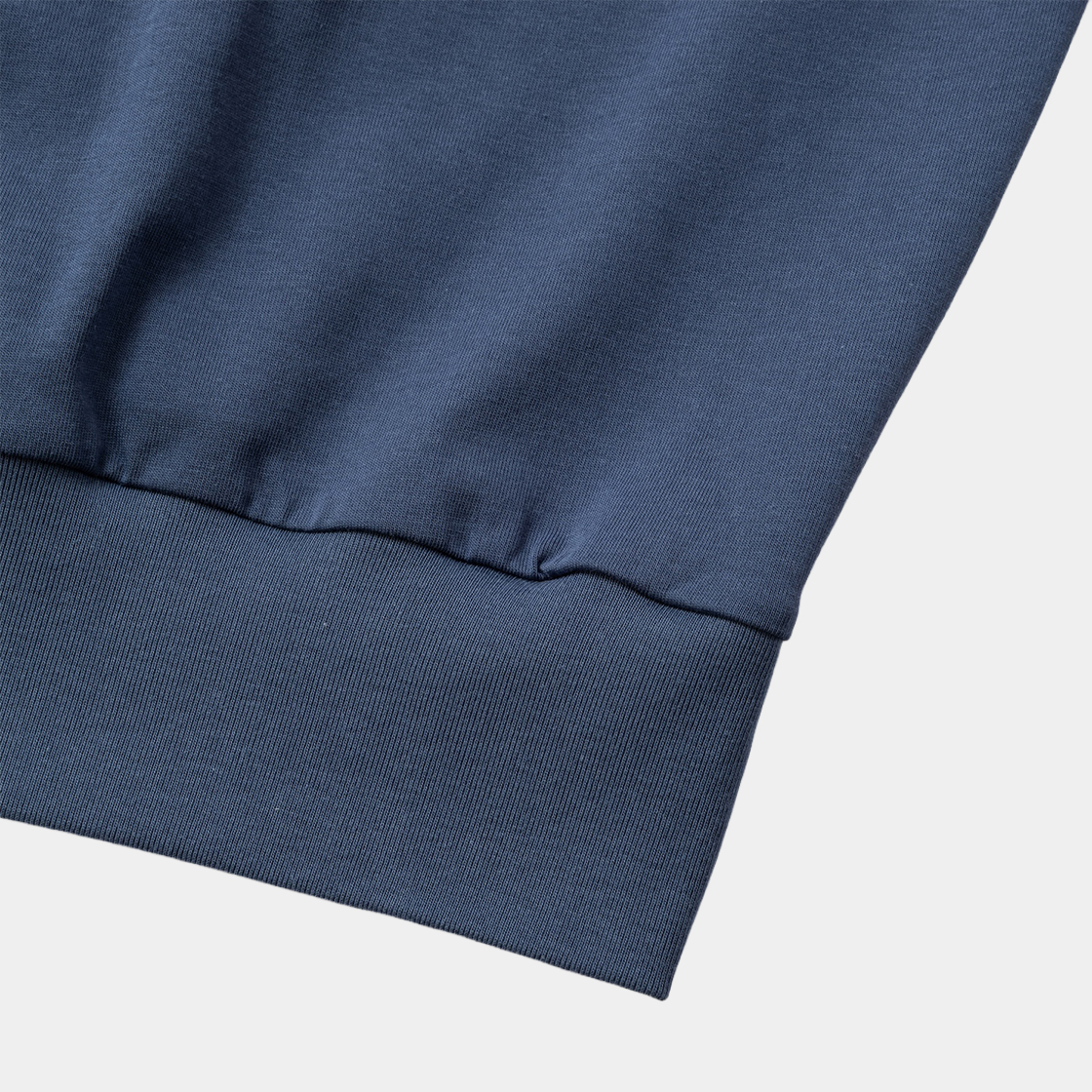 Half-zip Stand Collar L/S /BLUE GREY