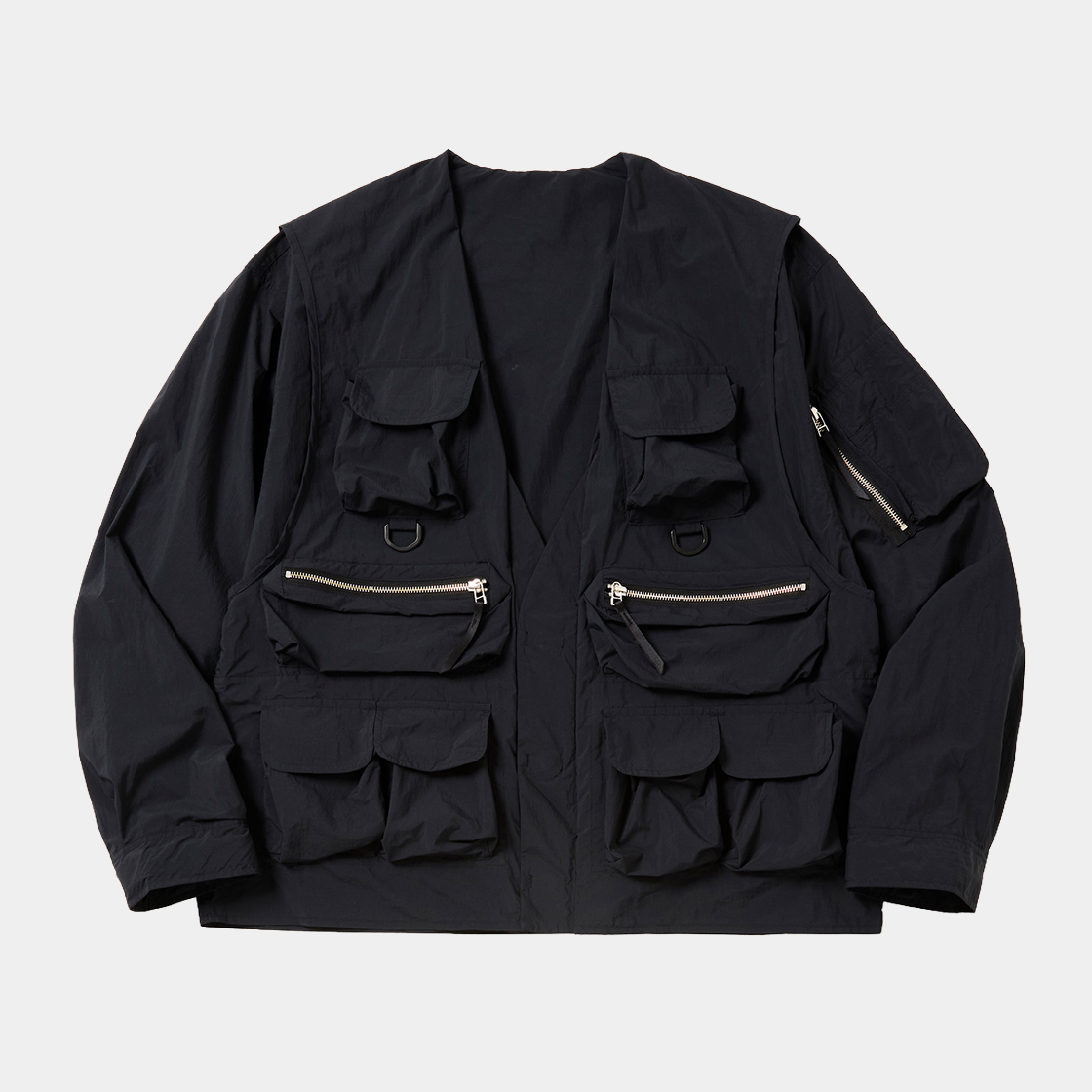 Weathering Nylon Reversible 4Way JKT /OFF BLACK
