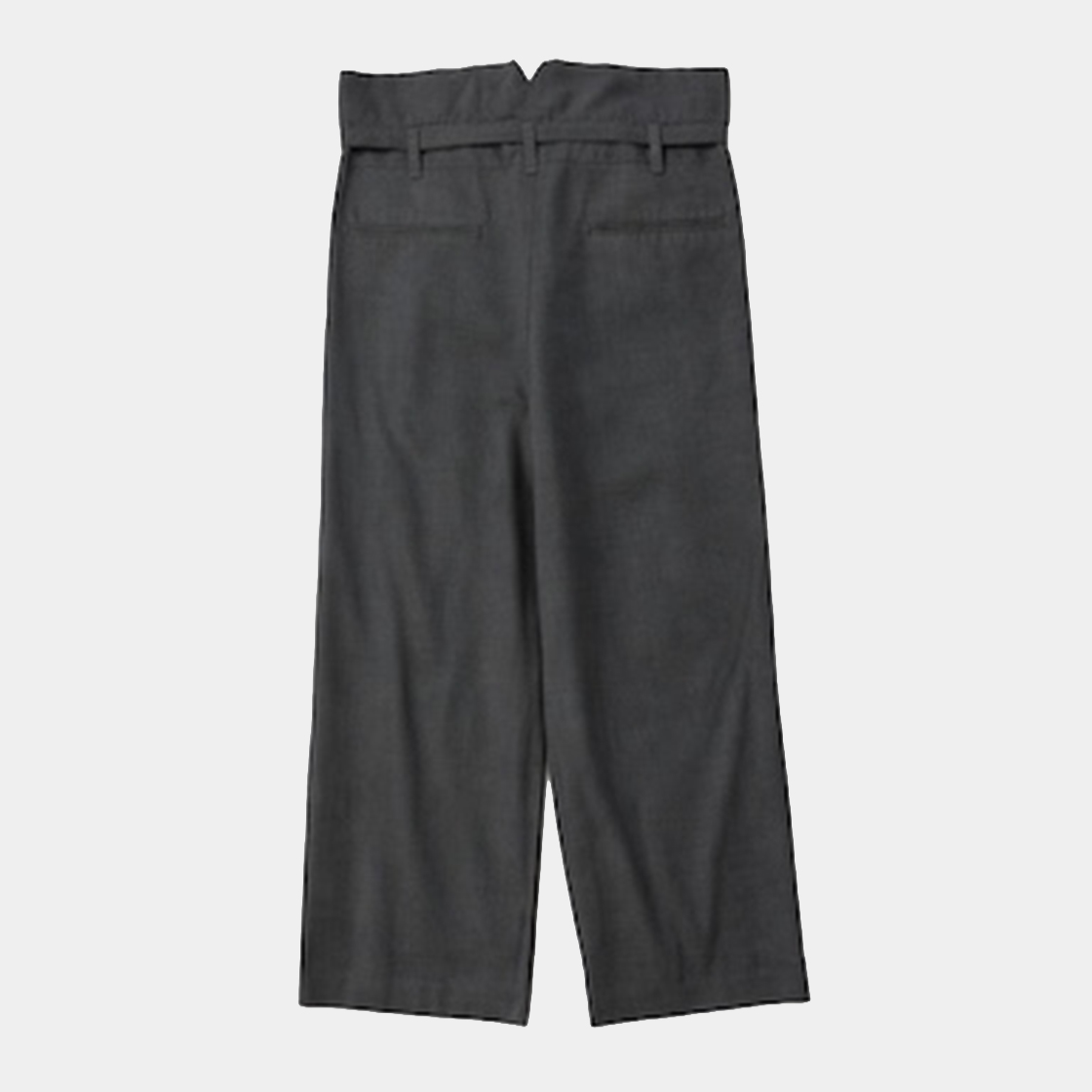 Cotton Wool Wrap Trousers /GREY