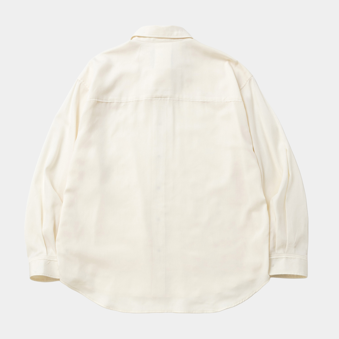 Cotton Wool Side Slit L/S SH /OFF WHITE