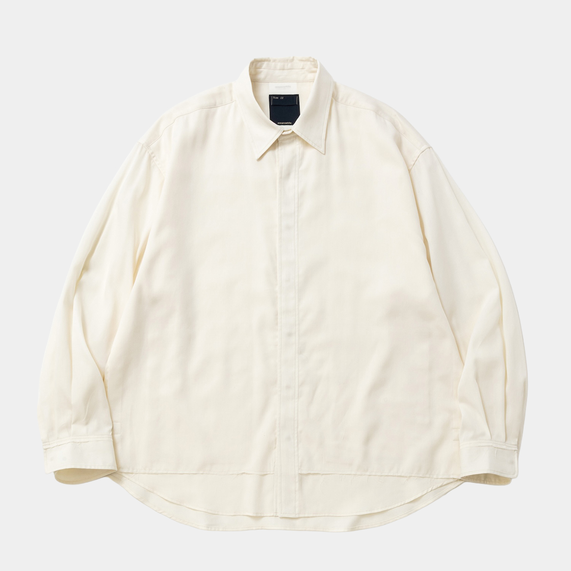 Cotton Wool Side Slit L/S SH /OFF WHITE