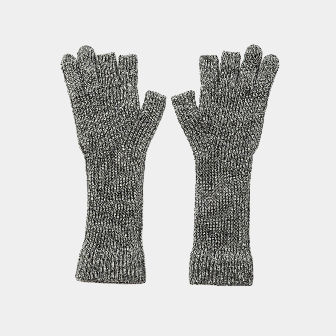 Cotton Cupra Knit Arm Warmer /CHARCOAL